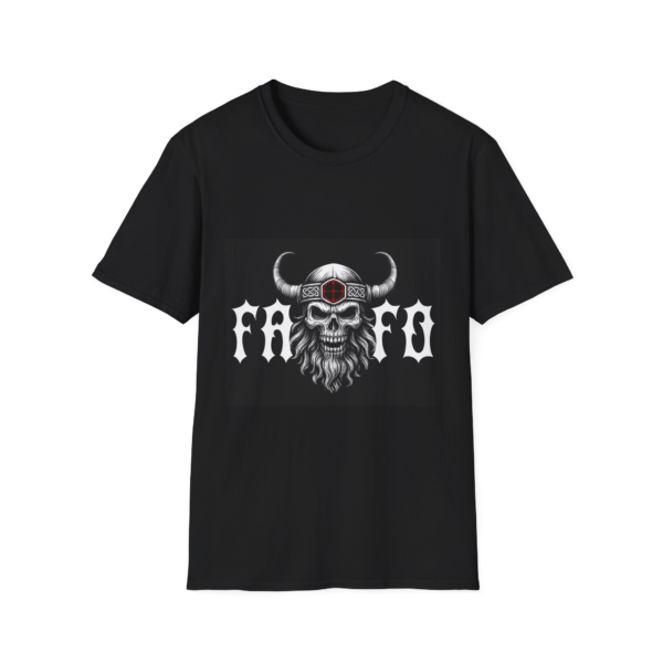 Motto Skull T-Shirt – Gothic Viking Design